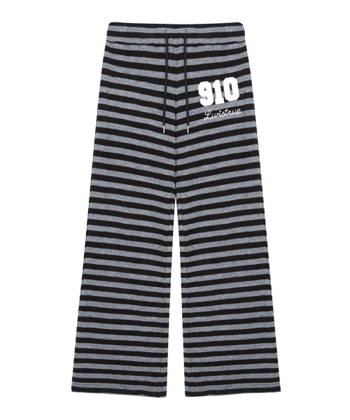 RL 910 STRIPE BOOTCUT PANTS(BLACK)