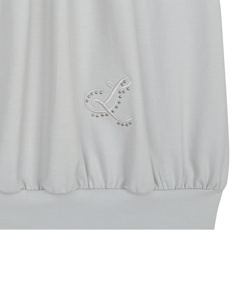 RL BALLOON SHIRRING TOP(BEIGE)
