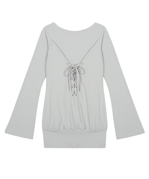 RL BALLOON SHIRRING TOP(BEIGE)