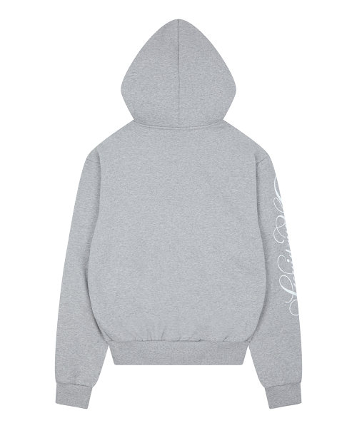 RL CROSS LETTERING FUR HOOD ZIP UP(GRAY)
