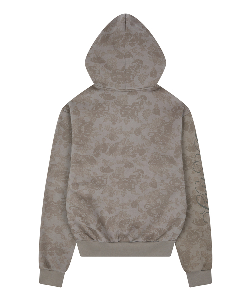RL CROSS LETTERING FUR HOOD ZIP UP(BROWN)