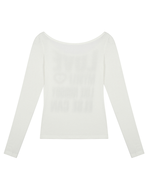 RL DISTORTED LETTERING TEE(WHITE)