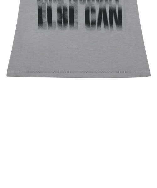 RL DISTORTED LETTERING TEE(GRAY)