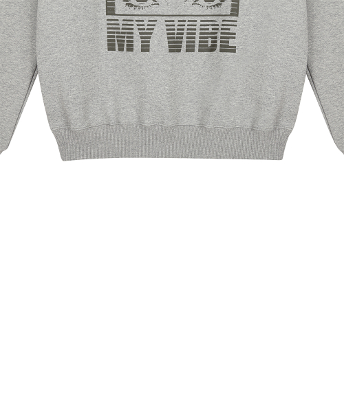 RL EYELET ONE SHOULDER SWEATSHIRT(GRAY)