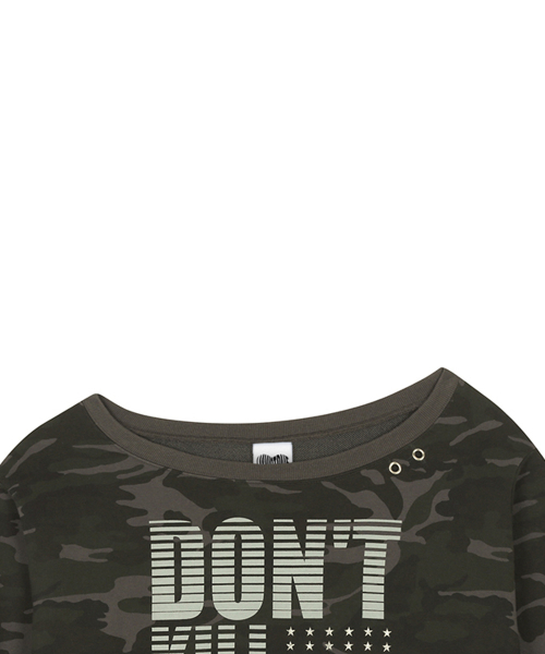RL EYELET ONE SHOULDER SWEATSHIRT(CAMO)