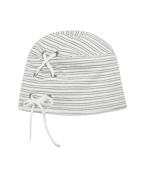 RL EYELET STRING BEANIE(WHITE)