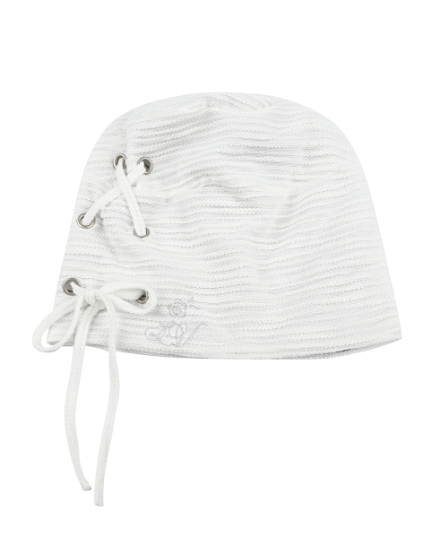 RL EYELET STRING BEANIE(WHITE)