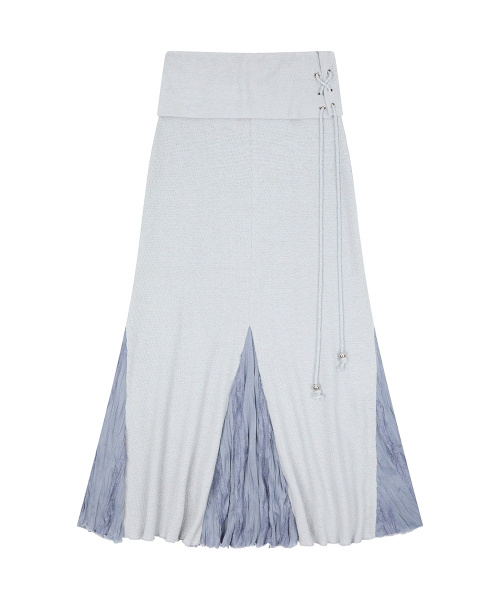 RL FOLDING LONG SKIRT(GRAY)