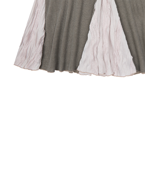 RL FOLDING LONG SKIRT(BROWN)
