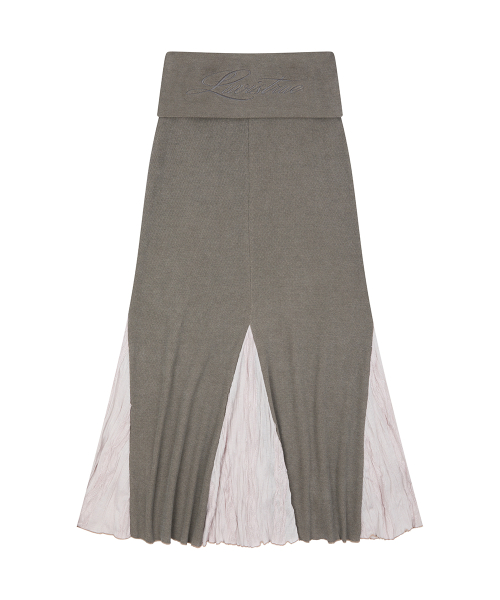 RL FOLDING LONG SKIRT(BROWN)