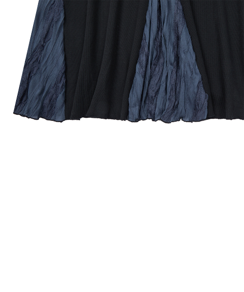 RL FOLDING LONG SKIRT(BLACK)