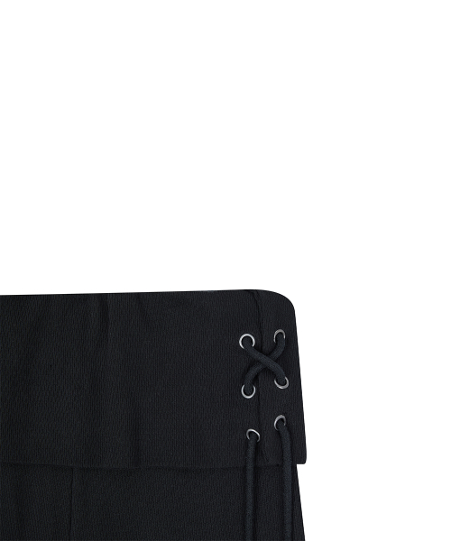 RL FOLDING LONG SKIRT(BLACK)
