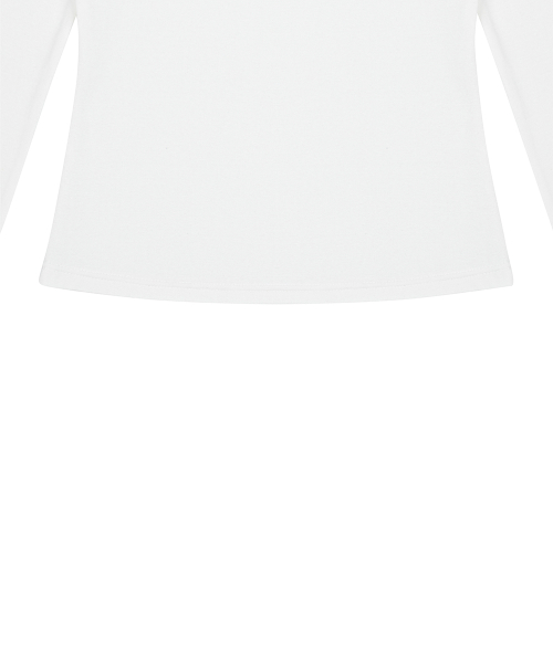 RL FRILL SLEEVE TEE(WHITE)