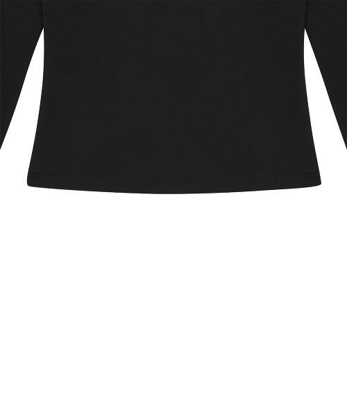 RL FRILL SLEEVE TEE(BLACK)