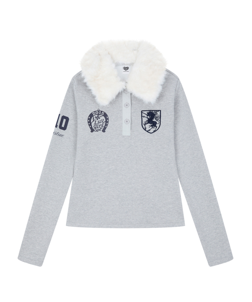 RL FUR COLLAR SLEEVE(GRAY)