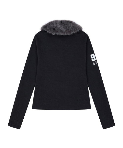 RL FUR COLLAR SLEEVE(BLACK)