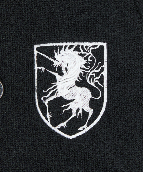 RL HORSE 910 KNIT ZIP UP(BLACK)