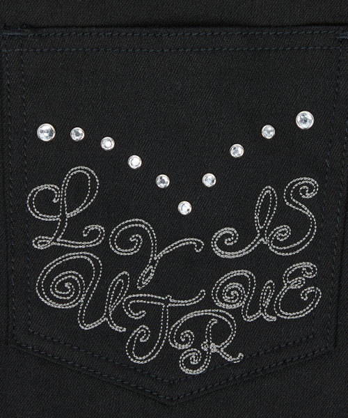 RL LACE LOW RISE PANTS(BLACK)
