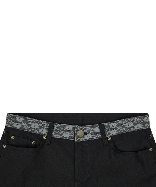 RL LACE LOW RISE PANTS(BLACK)