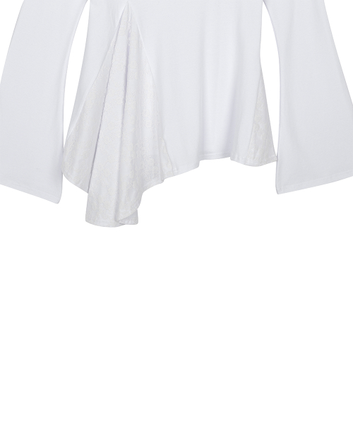 RL LAYERED LACE TEE(WHITE)
