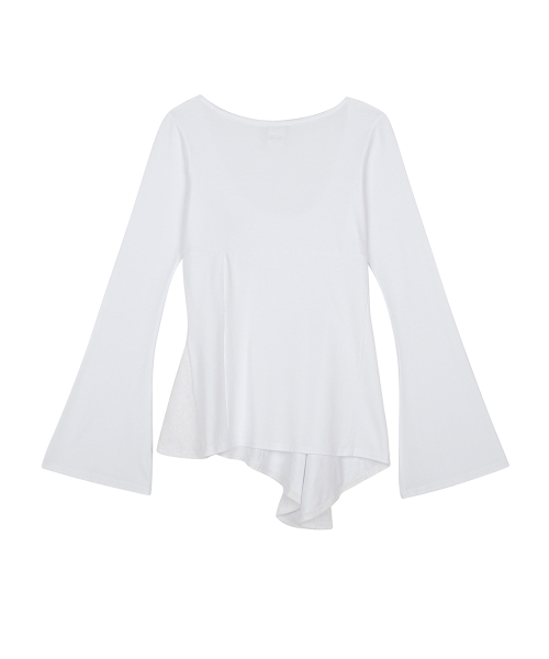 RL LAYERED LACE TEE(WHITE)