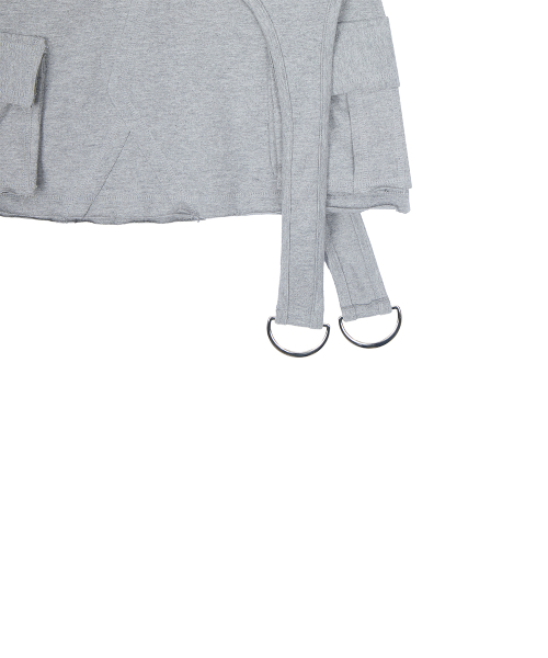 RL LAYERED MINI SKIRT(GRAY)