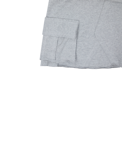 RL LAYERED MINI SKIRT(GRAY)
