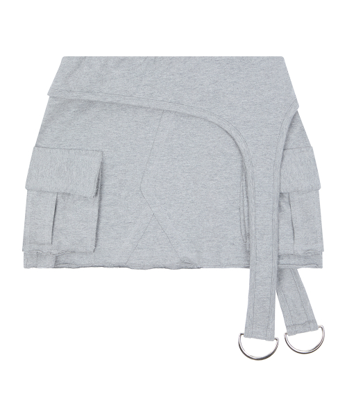 RL LAYERED MINI SKIRT(GRAY)