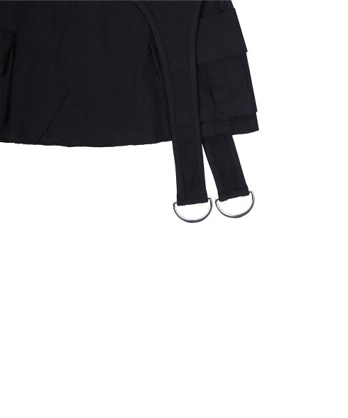 RL LAYERED MINI SKIRT(BLACK)