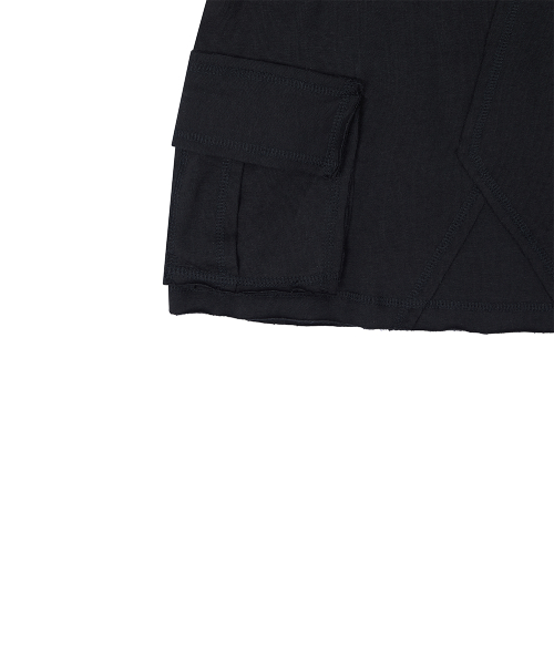 RL LAYERED MINI SKIRT(BLACK)