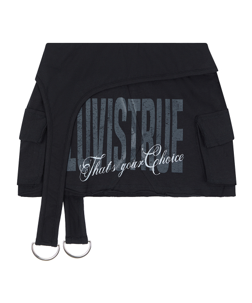 RL LAYERED MINI SKIRT(BLACK)