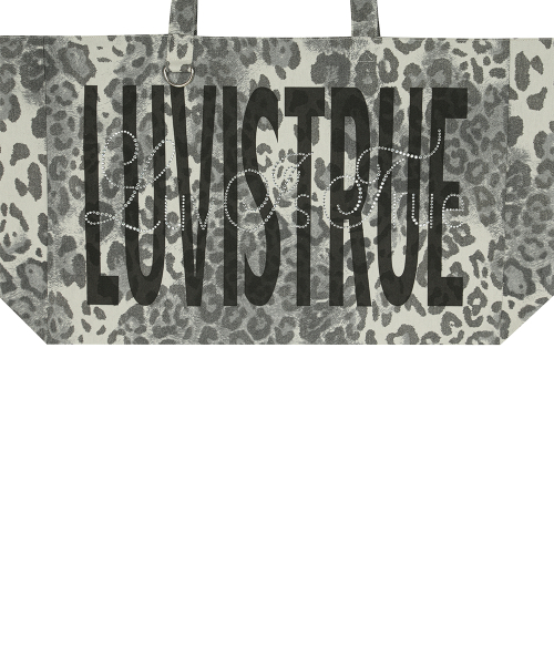 RL LETTERING TOTE BAG(LEOPARD)
