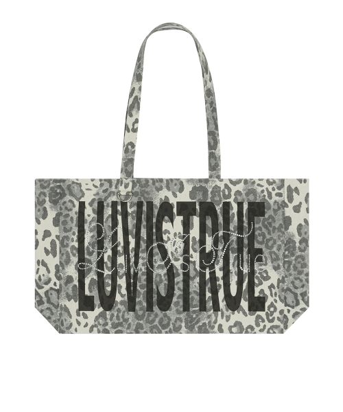 RL LETTERING TOTE BAG(LEOPARD)