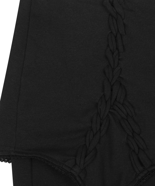 RL SHIRRING BOOTSCUT PANTS(BLACK)