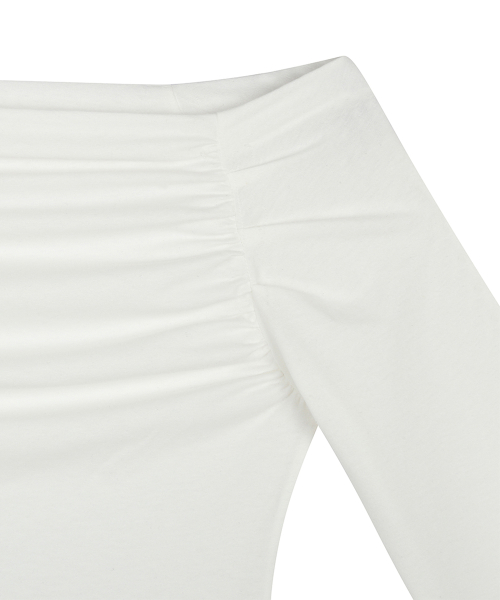 RL SHIRRING SLEEVE(WHITE)