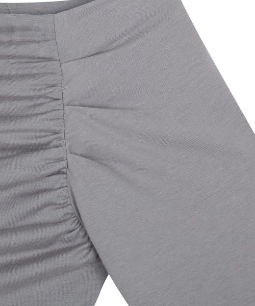 RL SHIRRING SLEEVE(CHARCOAL)