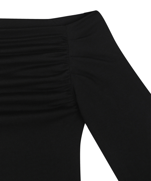 RL SHIRRING SLEEVE(BLACK)