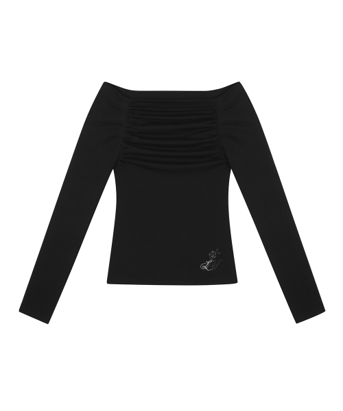 RL SHIRRING SLEEVE(BLACK)