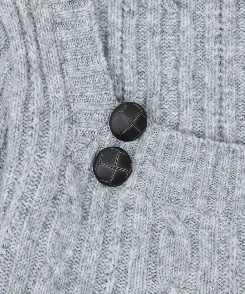 RL SQUARE NECK KNIT(GRAY)