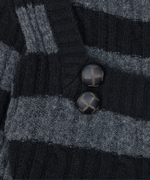 RL SQUARE NECK KNIT(BLACK)
