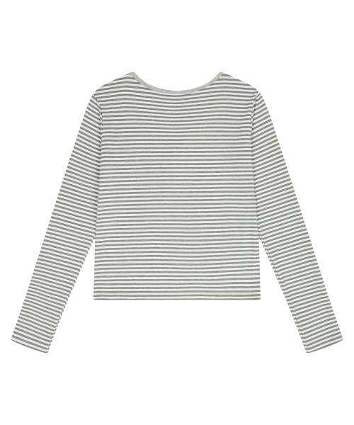 BASIC ILOVEU SLEEVE TEE(GRAY)