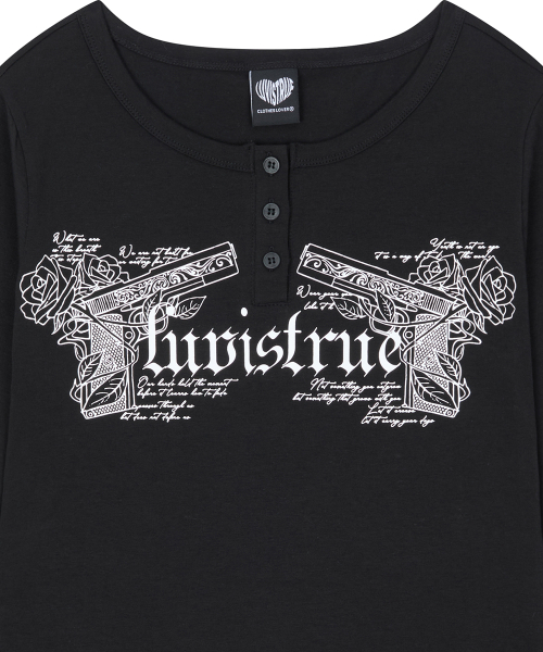 RL DOUBLE GUN LONG SLEEVE(BLACK)
