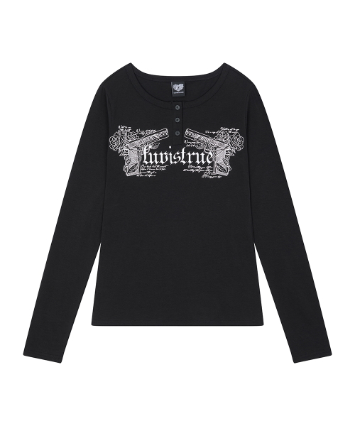 RL DOUBLE GUN LONG SLEEVE(BLACK)