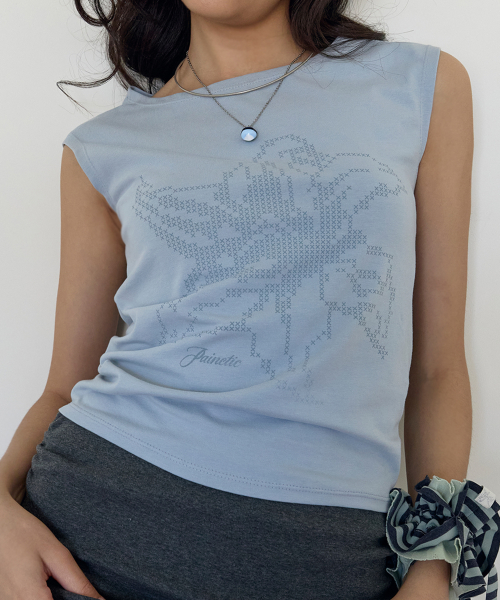 Back Tied Top (BLUE)