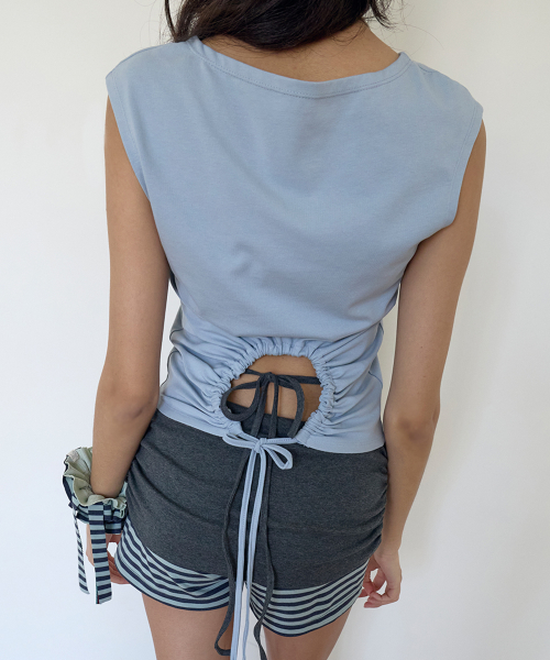 Back Tied Top (BLUE)