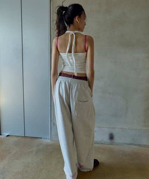 Studded Halterneck Top (WHITE)
