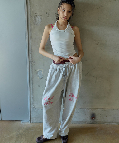 Studded Halterneck Top (WHITE)