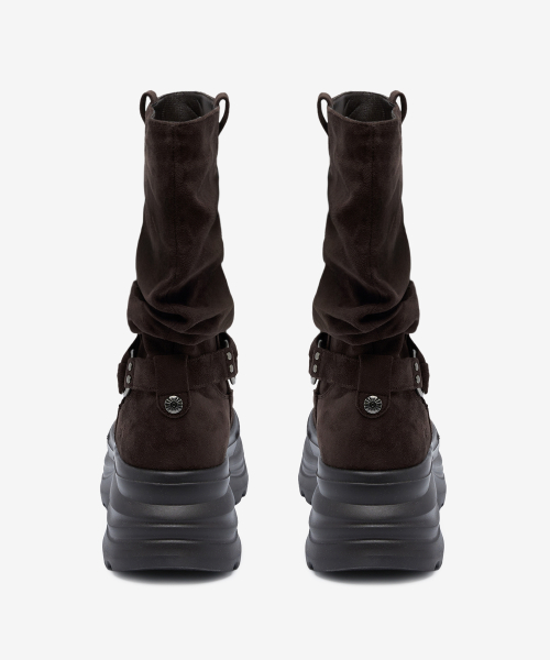 3300 SLOUCHY Platform Suede Boots Brown OZPUGA393N