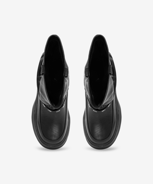 3300 SLOUCHY Platform Leather Boots Black OZPUGA393A