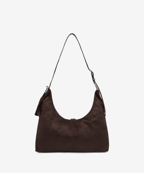 Western Big Suede Hobo Shoulder Bags Brown OZBGGA302N